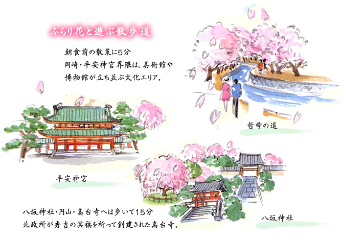 京都東山の春、桜と遊ぶ